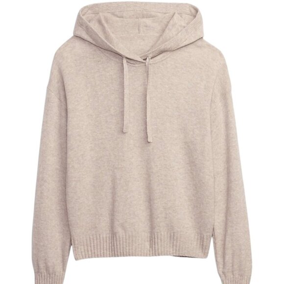 GAP Sweaters - Gap CashSoft Knit Hoodie Sweater Oatmeal Neutral Cozy Women Small